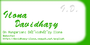 ilona davidhazy business card